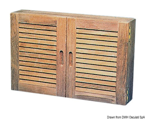 ARC teakskab med 2 jalousilåger 56 × 38 × 11 cm
