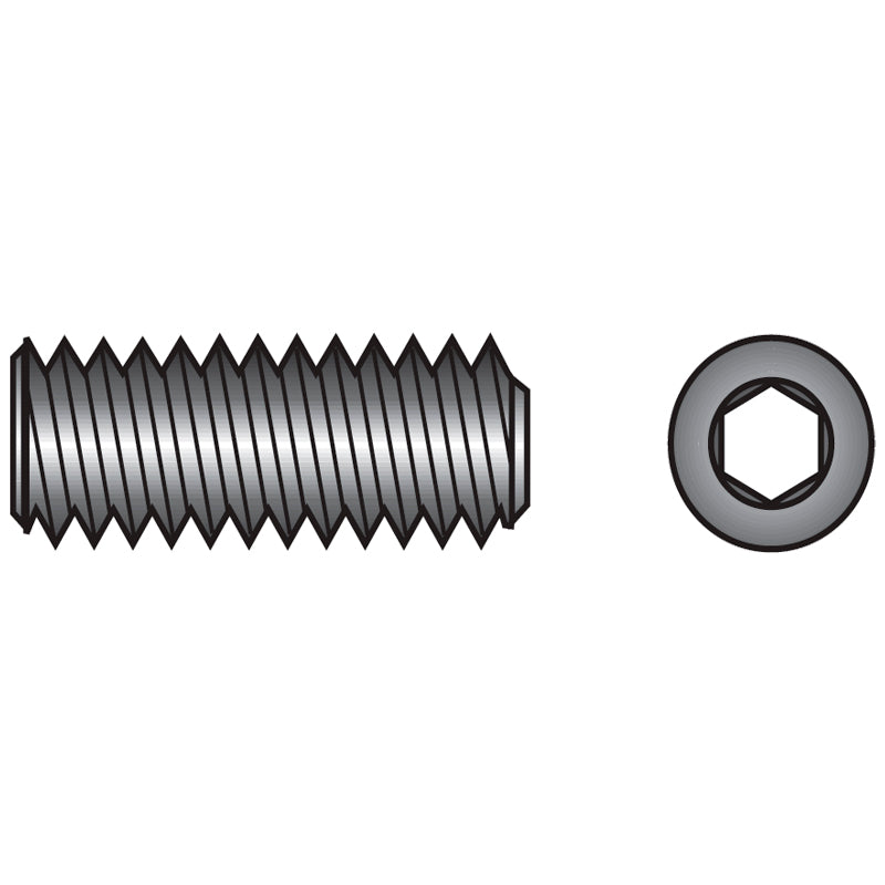 Pinolskrue rustfri DIN916 A4 M4x10 mm (100 stk.)