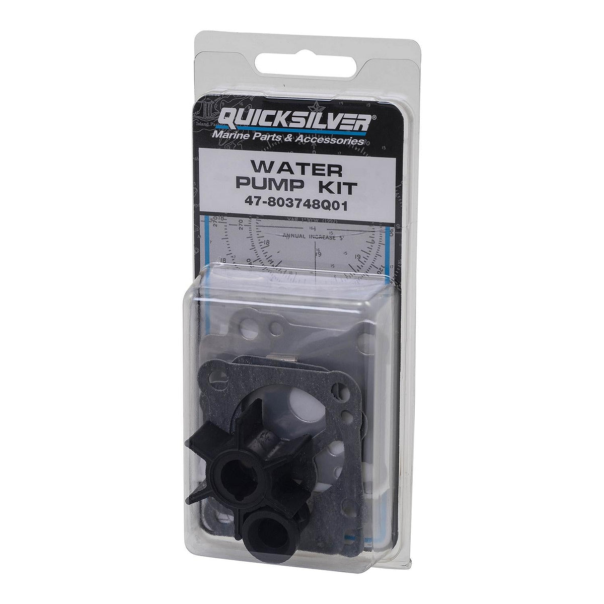 Quicksilver vandpumpe-impellersæt 47-803748Q01 til Mercury og Mariner 8-9,9 hk FourStroke