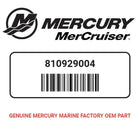 Quicksilver/Mercury GASKET SET-CARB - P/N: 27-810929004