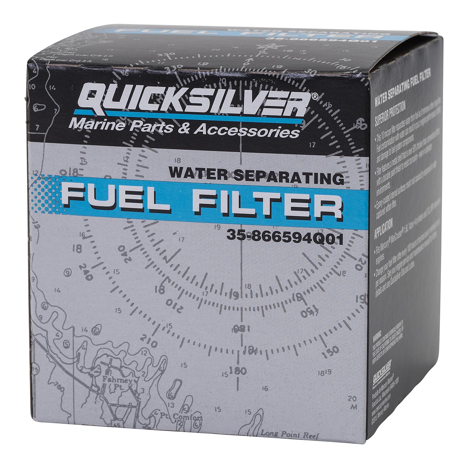 Quicksilver vandudskillende brændstoffilter 10 micron 35-866594Q01