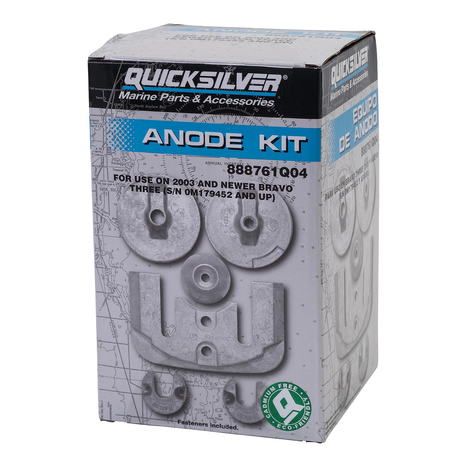 Quicksilver aluminiumsanodesæt 97-888761Q04 til MerCruiser Bravo III