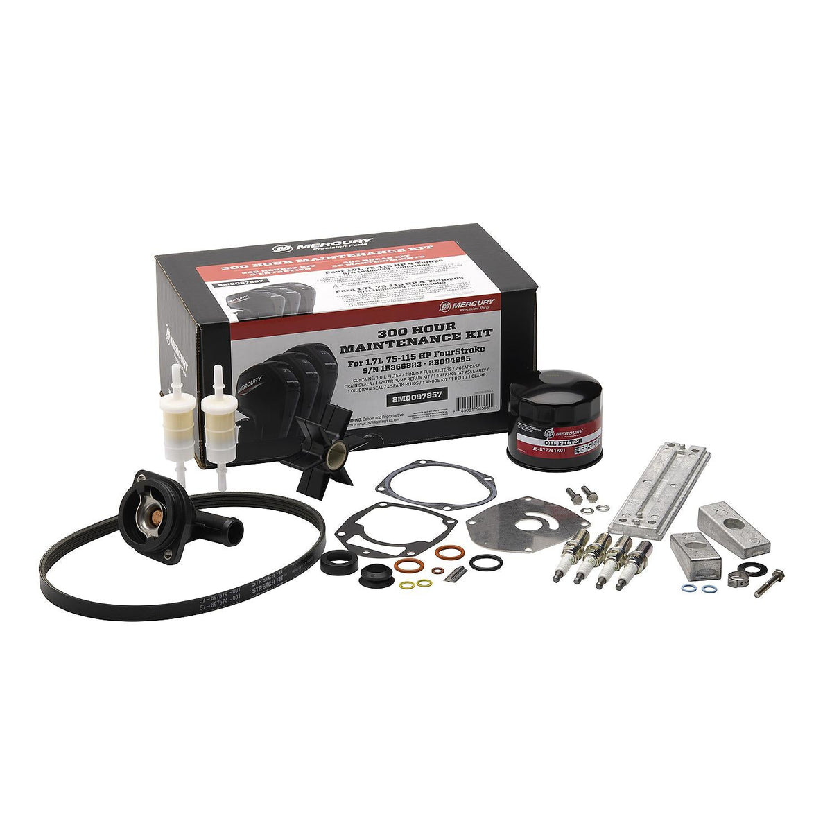 Mercury 8M0097857 300-timers servicesæt til 1,7 l 75-115 hk FourStroke EFI