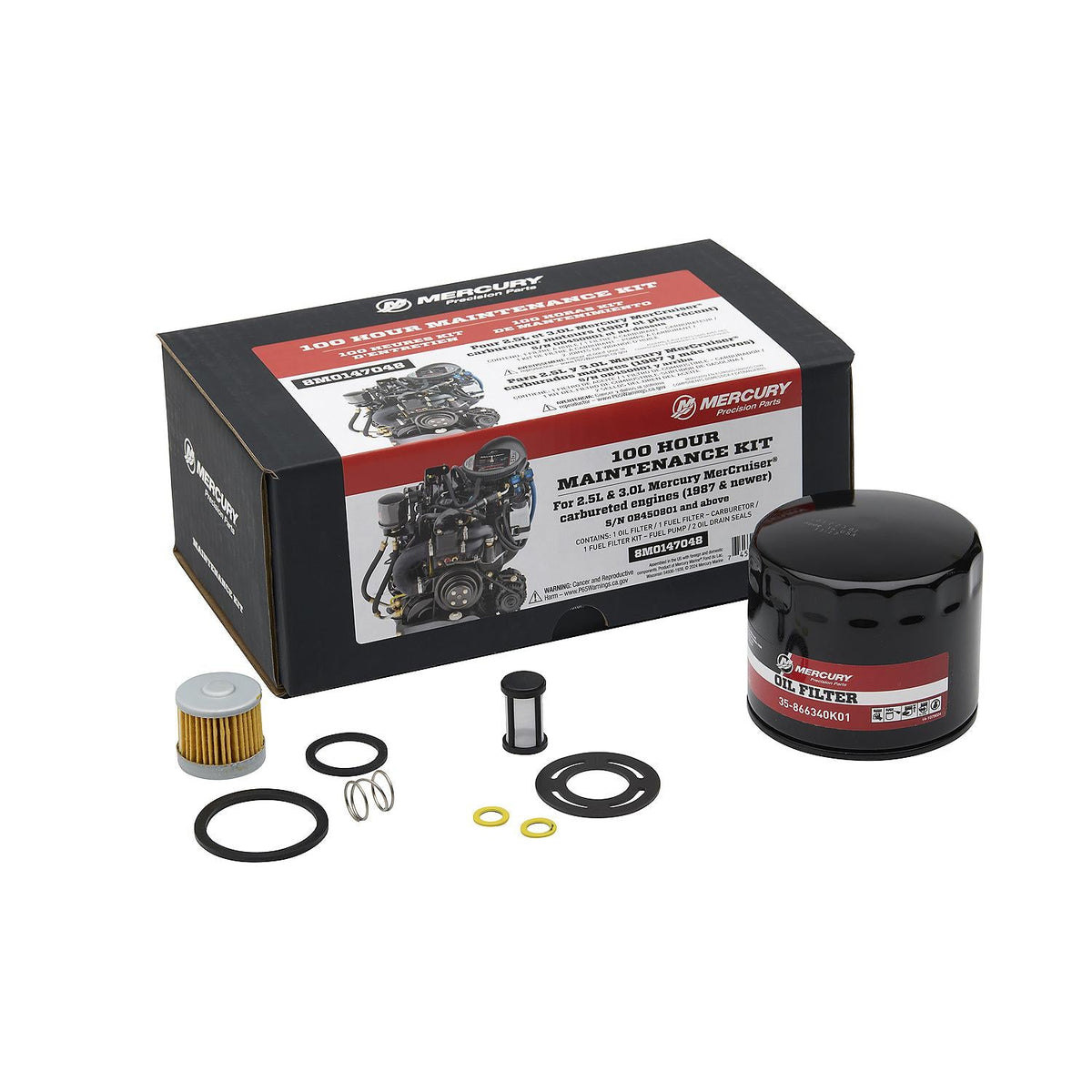 Mercury Marine 8M0147048 100-timers servicesæt til MerCruiser 2,5L og 3,0L