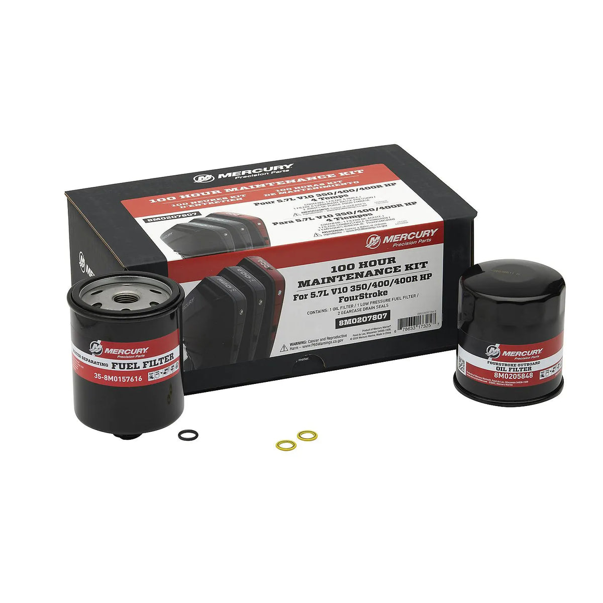 Mercury 100-timers servicesæt til V10 Verado og SeaPro – 8M0207807