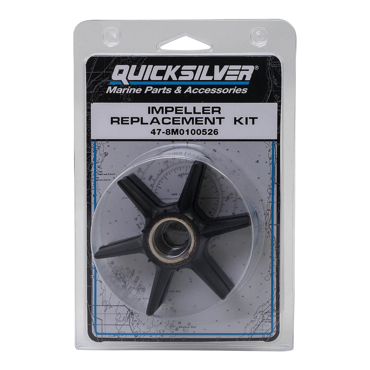 Quicksilver vandpumpereparationssæt 47-8M0100526 med impeller, pakninger, O-ringe, plader og tætninger