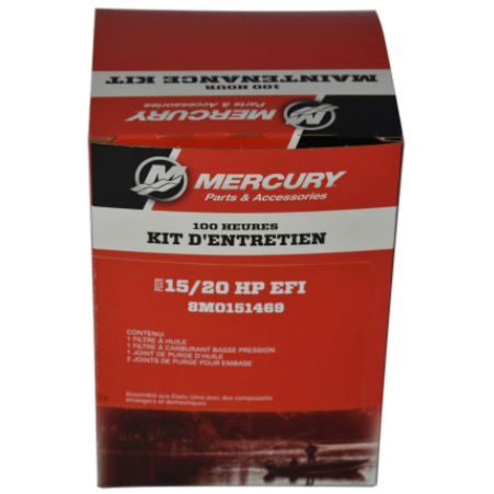 Mercury 100-timers servicesæt 8M0151469 til 9,9-20 hk FourStroke EFI