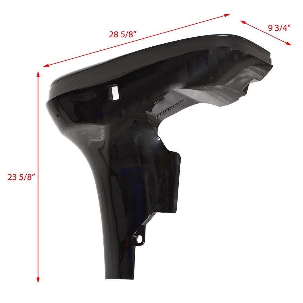 Sort Mercury Marine nederste motorkåbe til styrbord, 100-880775A03