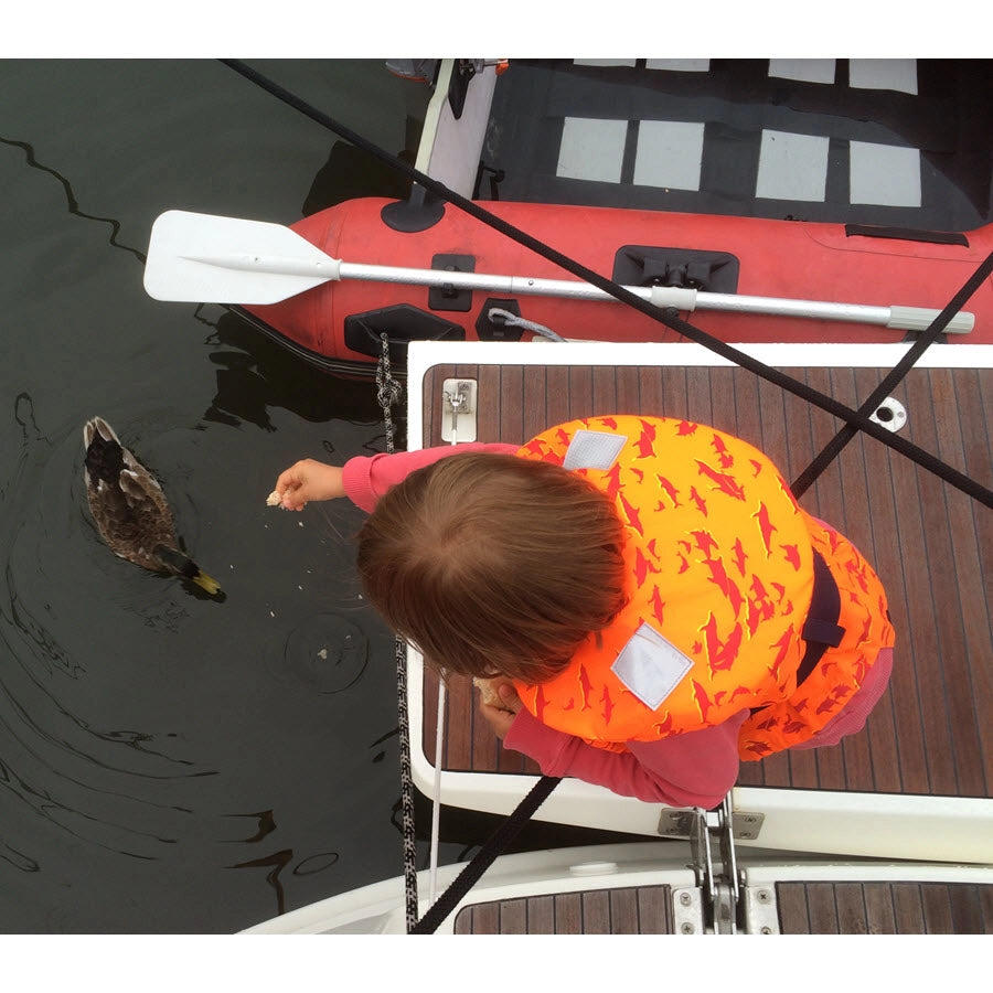 BRAVO Redningsvest – 70–80 kg – Orange/Sort/Grå