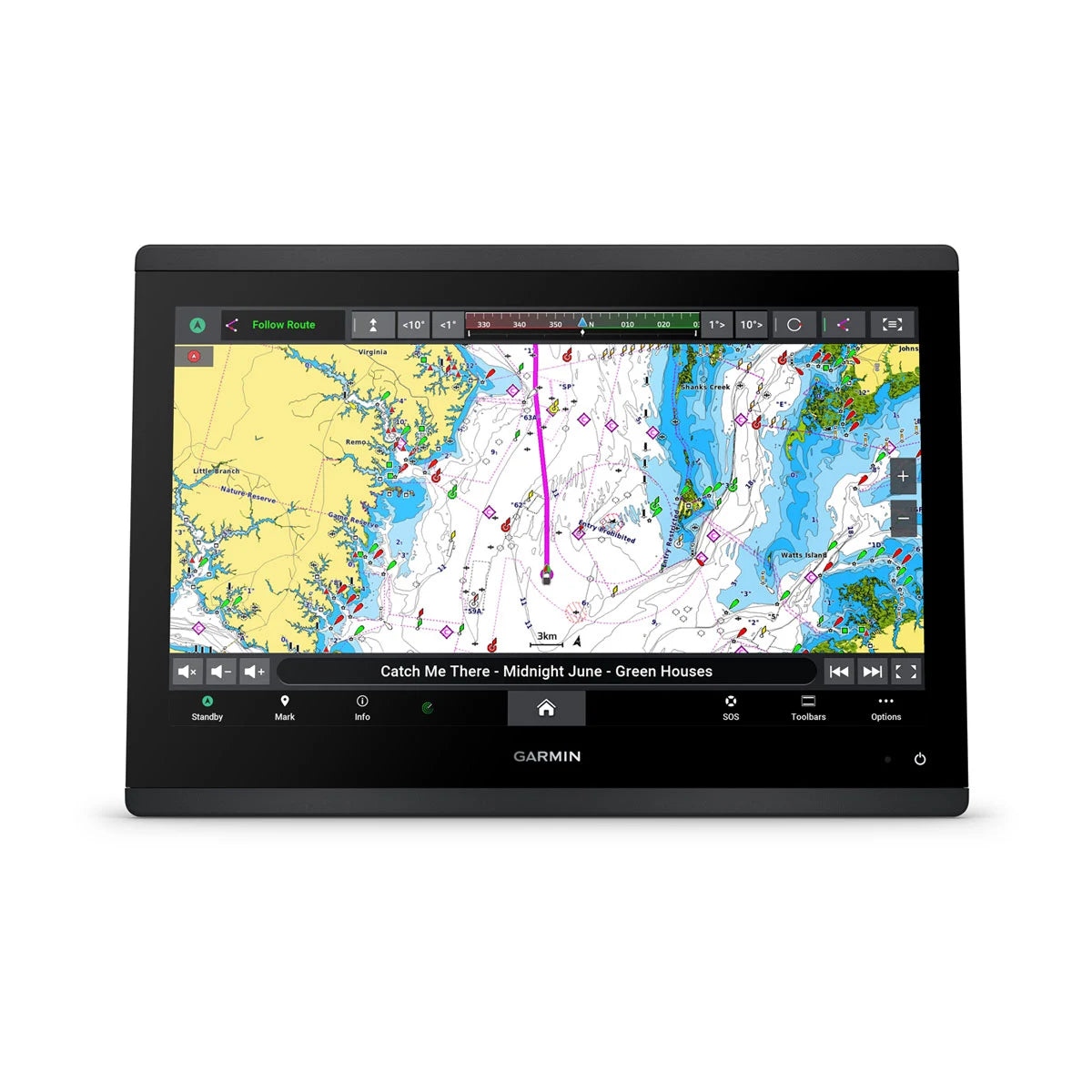 Garmin GPSMAP® 1623 kortplotter – Globalt baggrundskort (uden ekkolod)