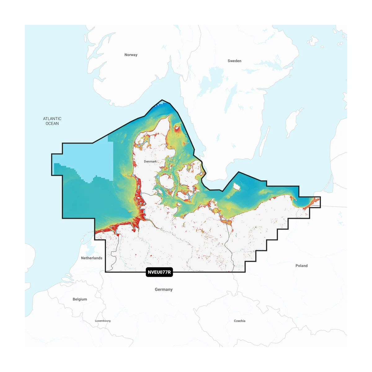 Dänemark und Deutschland, Nord – Seekarte