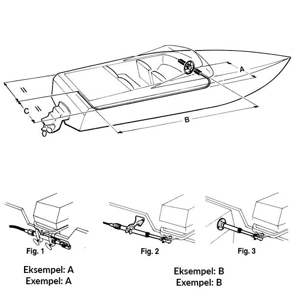 Ultraflex styrekabel M66 9'