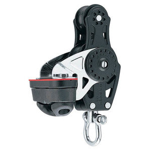 Harken Carbo Blok 75 mm enkelt, violin, Cam-Matic