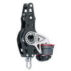 Harken Carbo Ratchet blok 75 mm enkelt med hunsvot