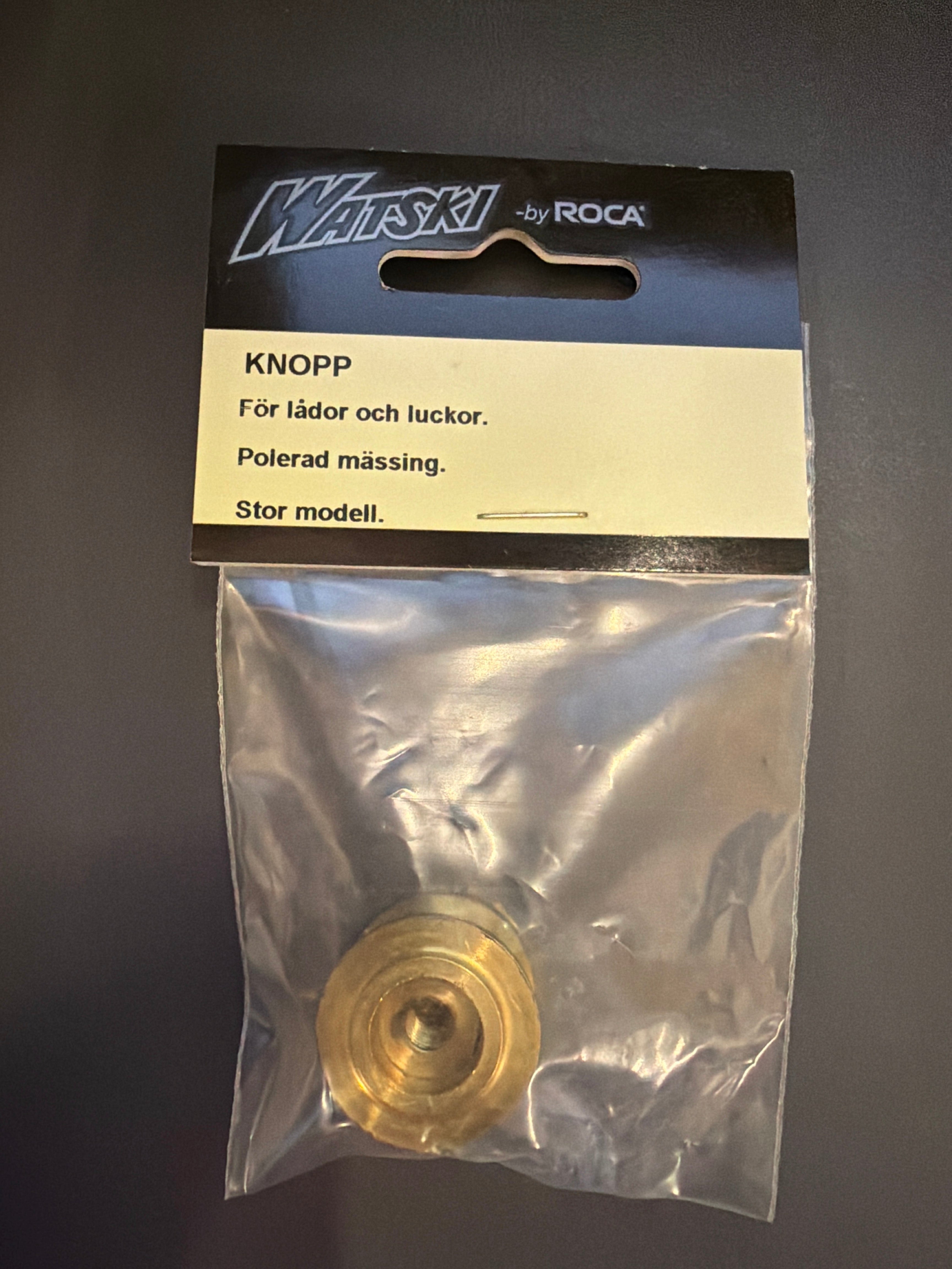 Messing knop til skuffer og låger – stor model | Watski by Roca