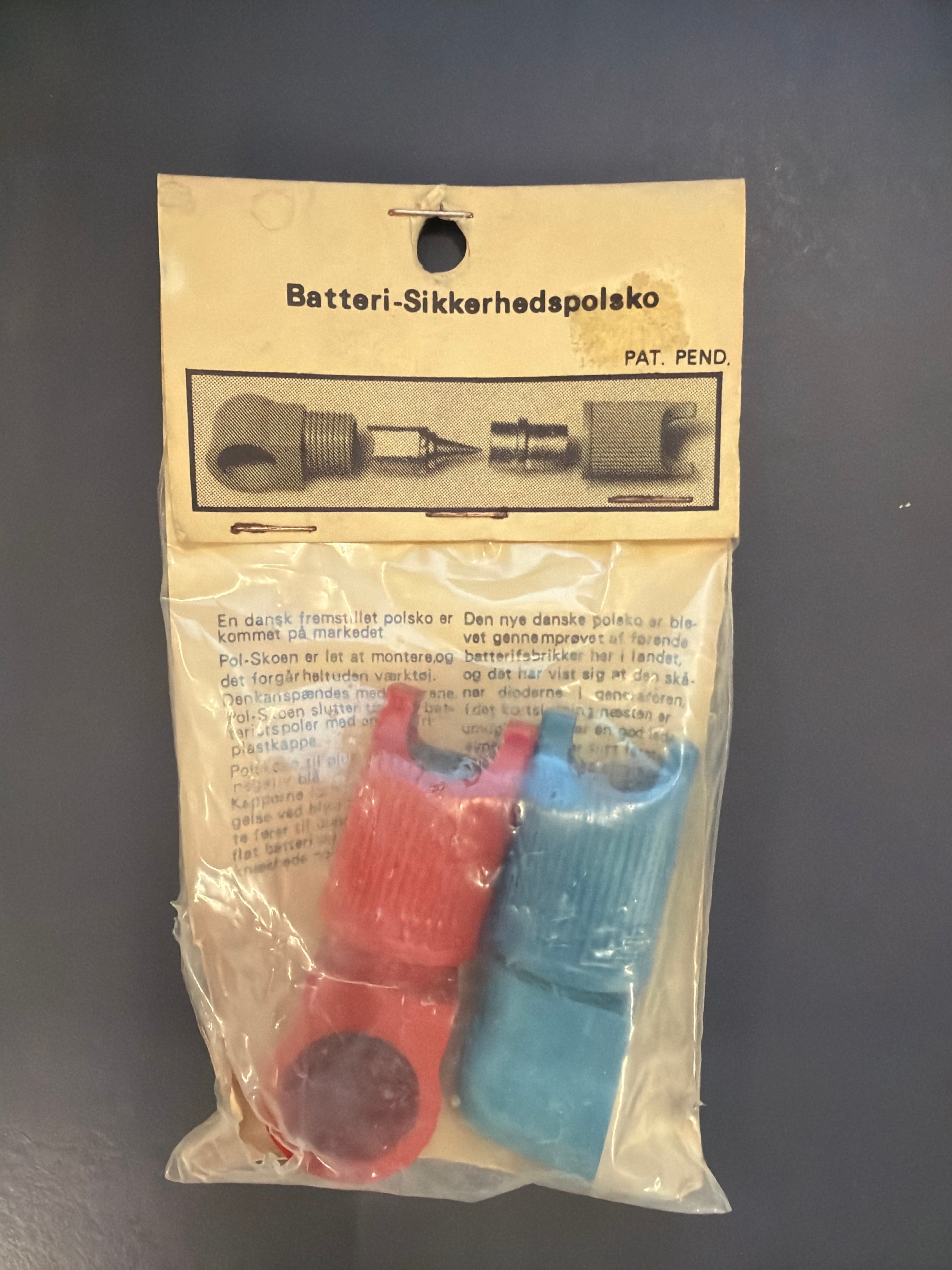 Batteri-sikkerhedspolsko – sæt (rød + blå)