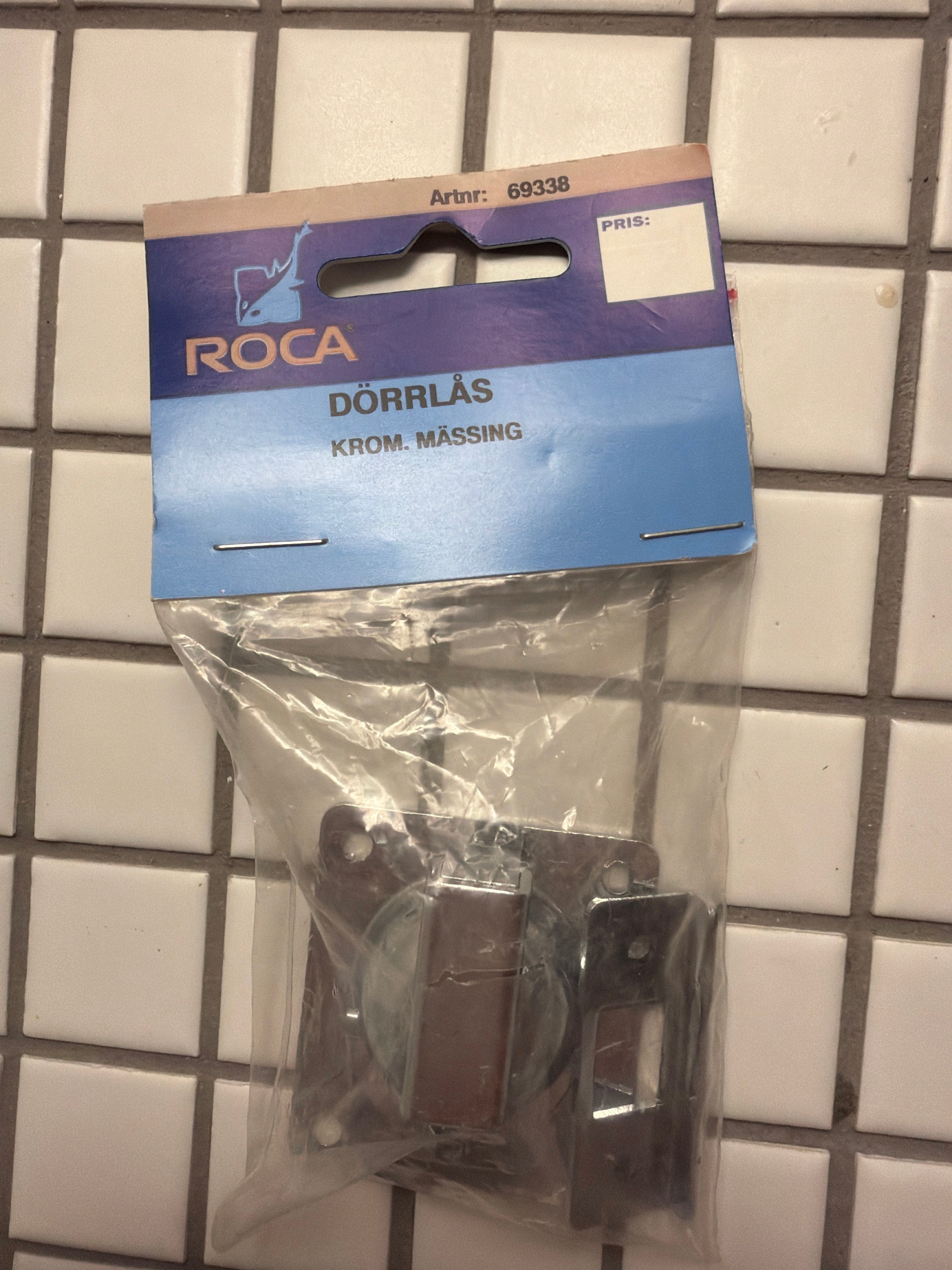 ROCA dørlås i krom – marine dørlås i messing til båd
