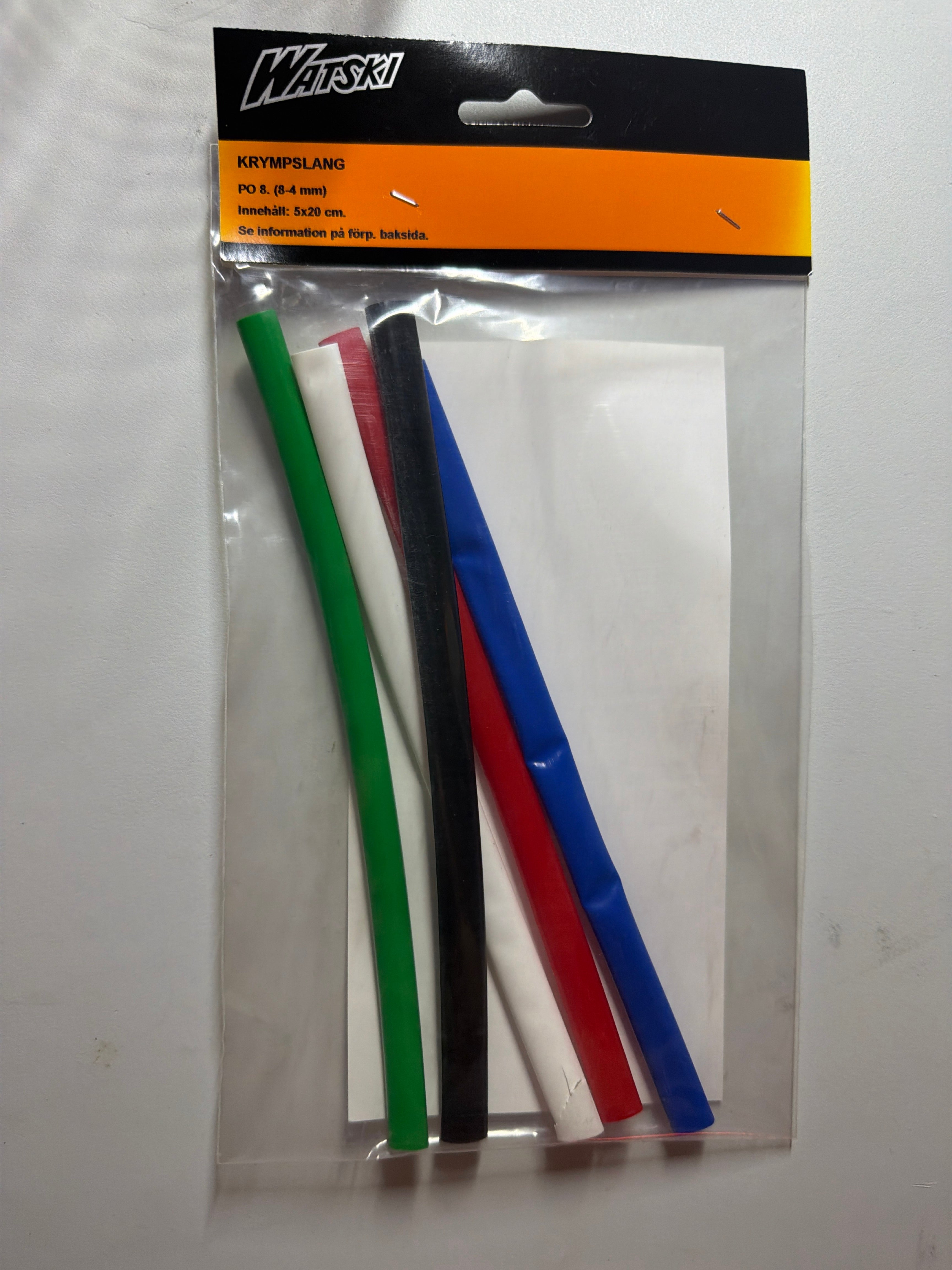 Krympslange Sæt 8–4 mm – Farvemix (5 x 20 cm)