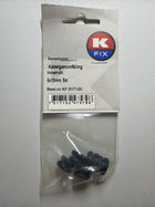 KFIX Kabelgennemføring 6 × 13 mm – Sort, 5 stk.