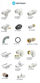 Quick fittings John Guest til Ø 15 mm faste slanger - flere varianter