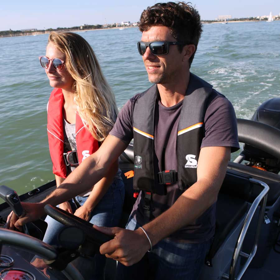 ULTRA 170 Oppustelig Redningsvest 150N – Grå/Sort – Automatisk