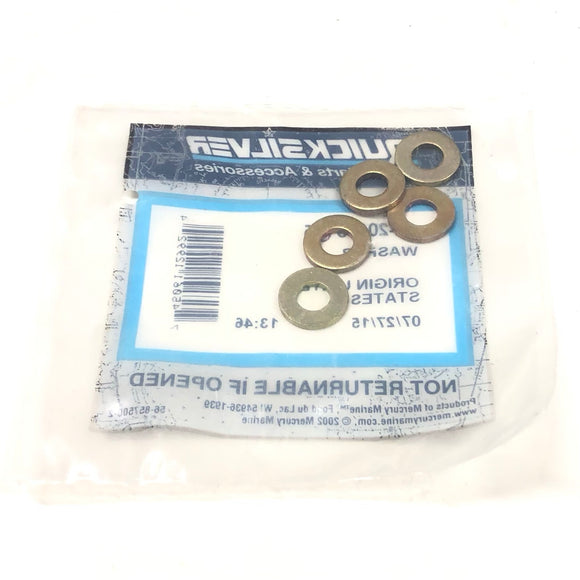 Quicksilver fladskive 12-20533 med 9/16 tomme udvendig diameter, pakke med 5