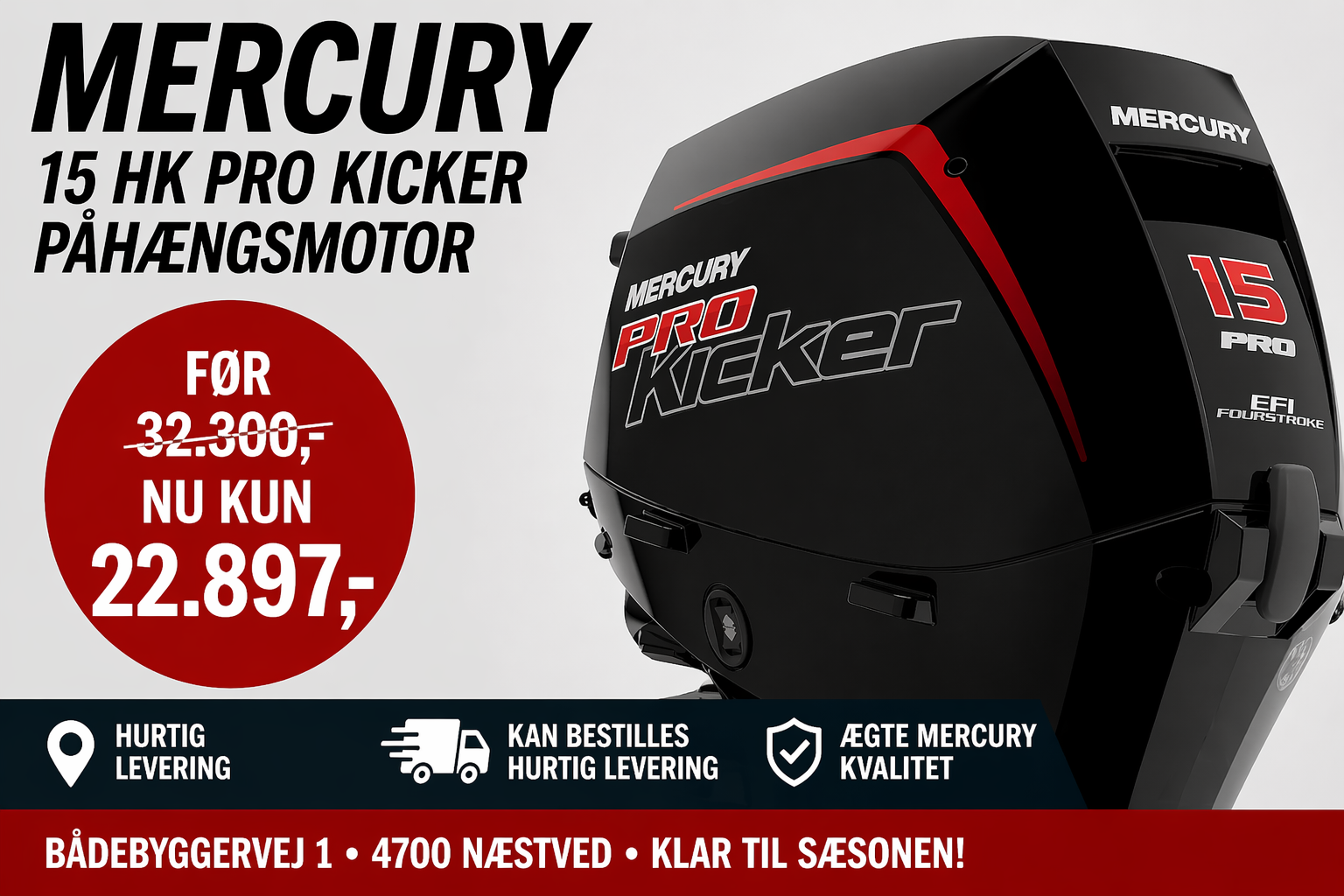 Mercury F 15 ELPT EFI Pro Kicker