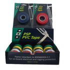 PSP PVC Tape 24 rolls 19mmx4.5m Assorted
