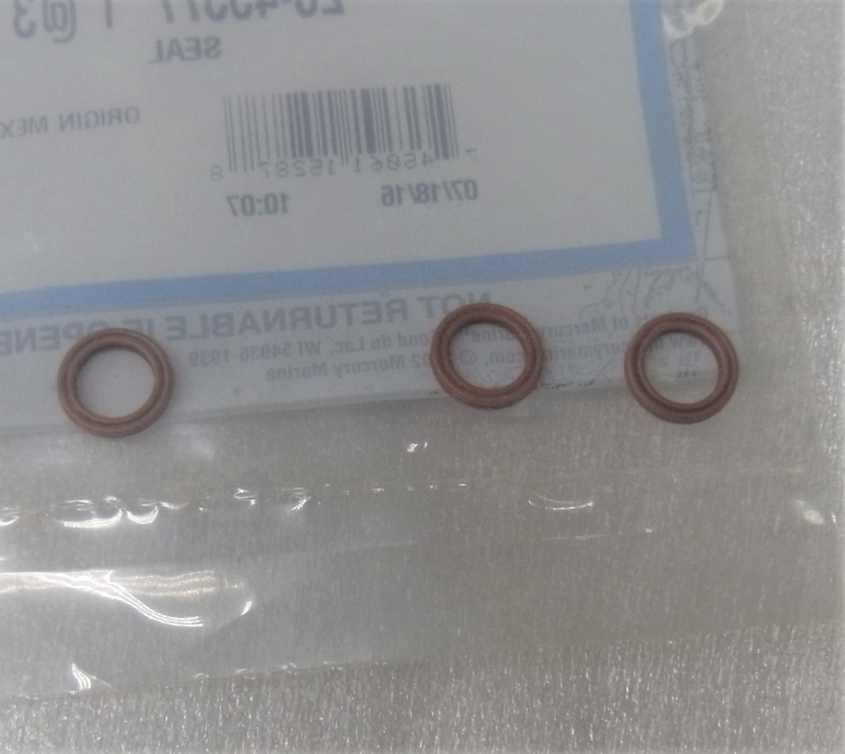 Orange Mercury Marine quad-ring tætning 26-455771 til MerCruiser-drev