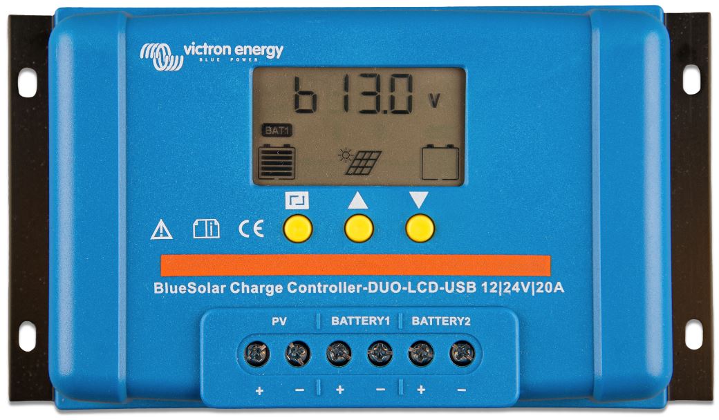Victron BlueSolar PWM-LCD&USB 12/24V 20A solcelleregulator