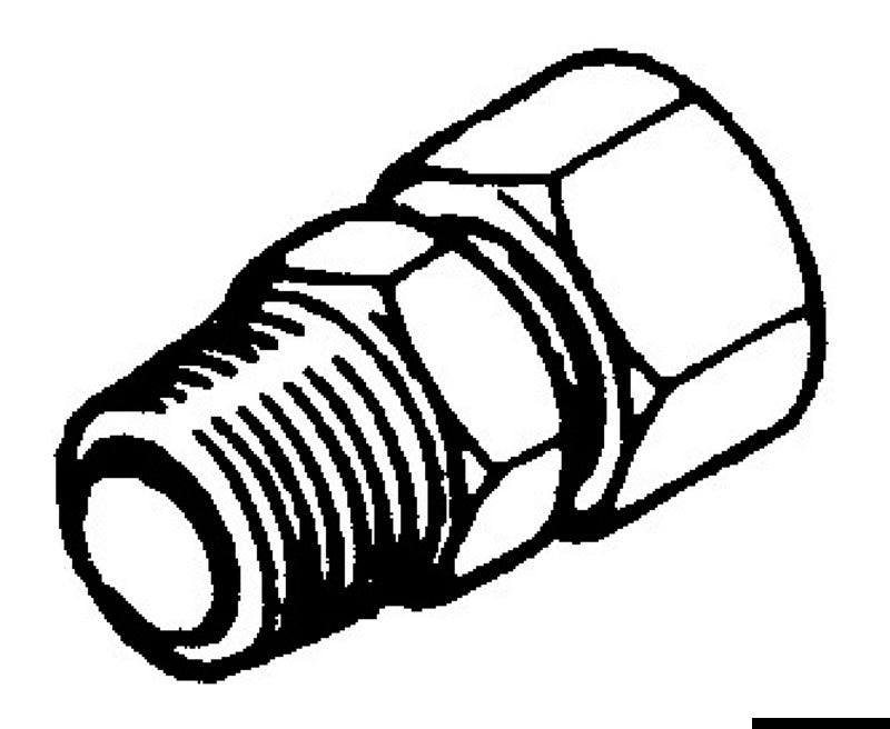 Ultraflex lige slangestuds 3/8"