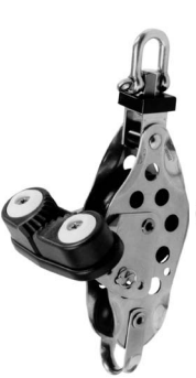 Aluminium blok - glideleje – Fiddle with swivel and cam cleat adjustable to 5 positions – 45/25x10 mm – 300 kg