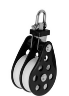 Aluminium blok - glideleje – Double with swivel – 35x10 mm – 300 kg