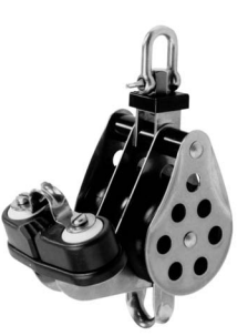Stainless Steel Blocks - glideleje – Triple with swivel, becket and cam cleat – 57x16 mm – 775 kg