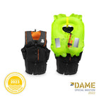 SECUMAR FURIO – sort/orange  Hybrid impact- og oppustelig redningsvest – str. L (80–100 kg)