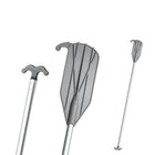 Klettpaddel mit Bootshaken 150cm Grau