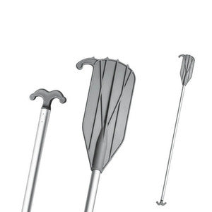 Klettpaddel mit Bootshaken 150cm Grau