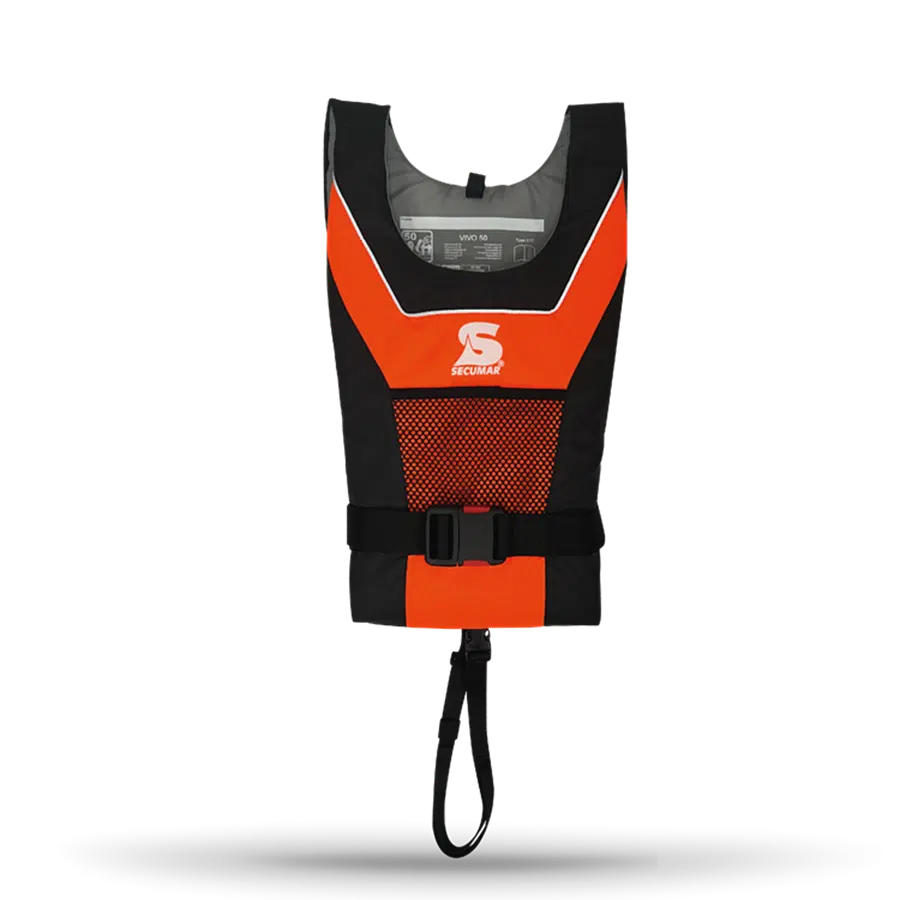 VIVO 50 Fast Opdriftsvest 50N – >40 kg – Sort/Orange