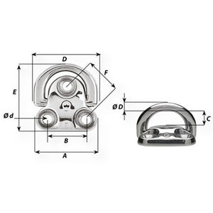 Wichard Pad eye 8 mm