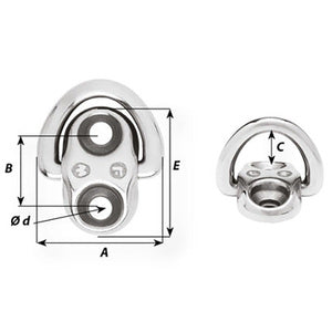 Wichard Pad eye 6 mm universal