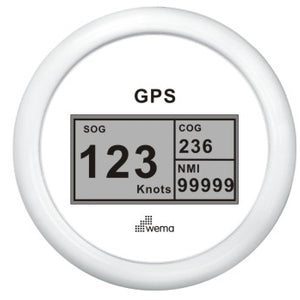 Wema GPS Tachometer digital Weiß