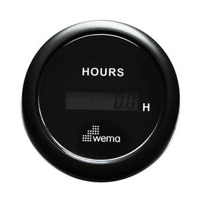 Wema Hourmeter LCD 12/24 Volt Black