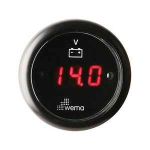 Wema Digital Voltmeter 12-24 Volt Schwarz