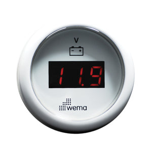 Wema Digital Voltmeter 8-32 Volt Weiß