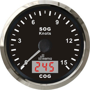 Wema Speedometer 15 kn Black RF
