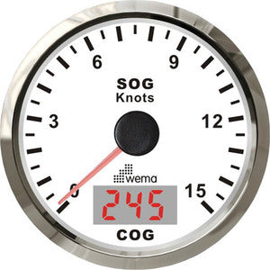 Wema Tachometer 15 kn Weiß RF