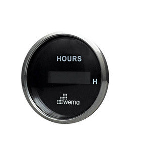 Wema Betriebsstundenzähler LCD 12/24 Volt Schwarz RF