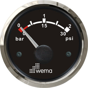 Wema Turbo-Druckmessgerät 0-2 bar Schwarz RF