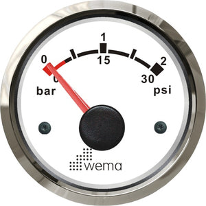Wema Turbo-Druckmessgerät 0-2 bar Weiß RF