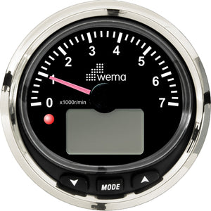 Wema Drehzahlmesser 7000 U/min NMEA2000 Schwarz RF